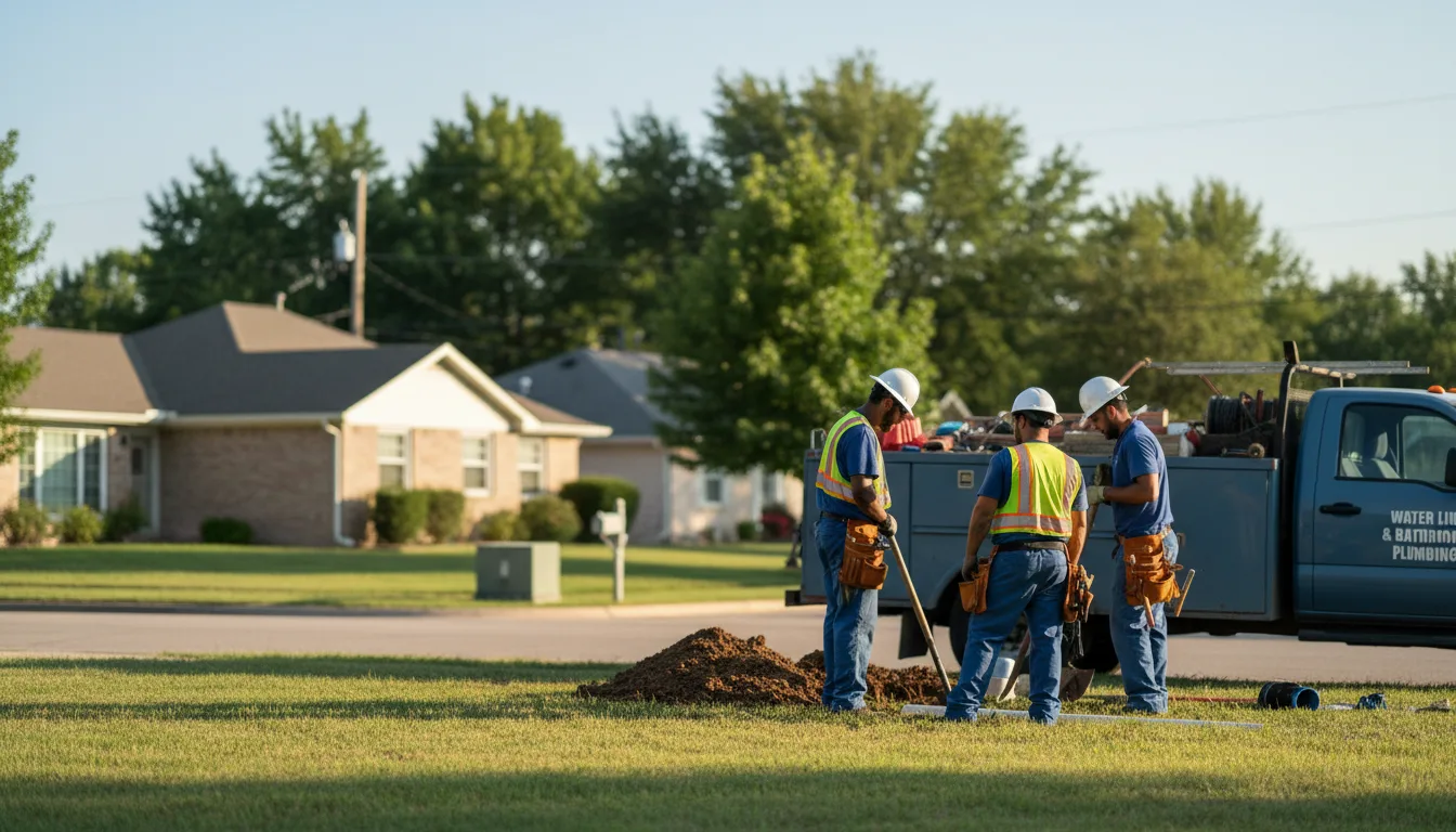 Residential water line and bathroom plumbing service in Centereach, NY